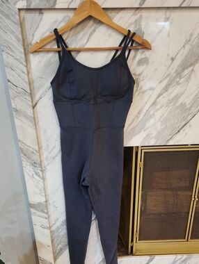 Suhkasana Gray Active One-Piece with Built-In Support
